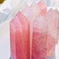 Polished Rose Quartz Point Crystal