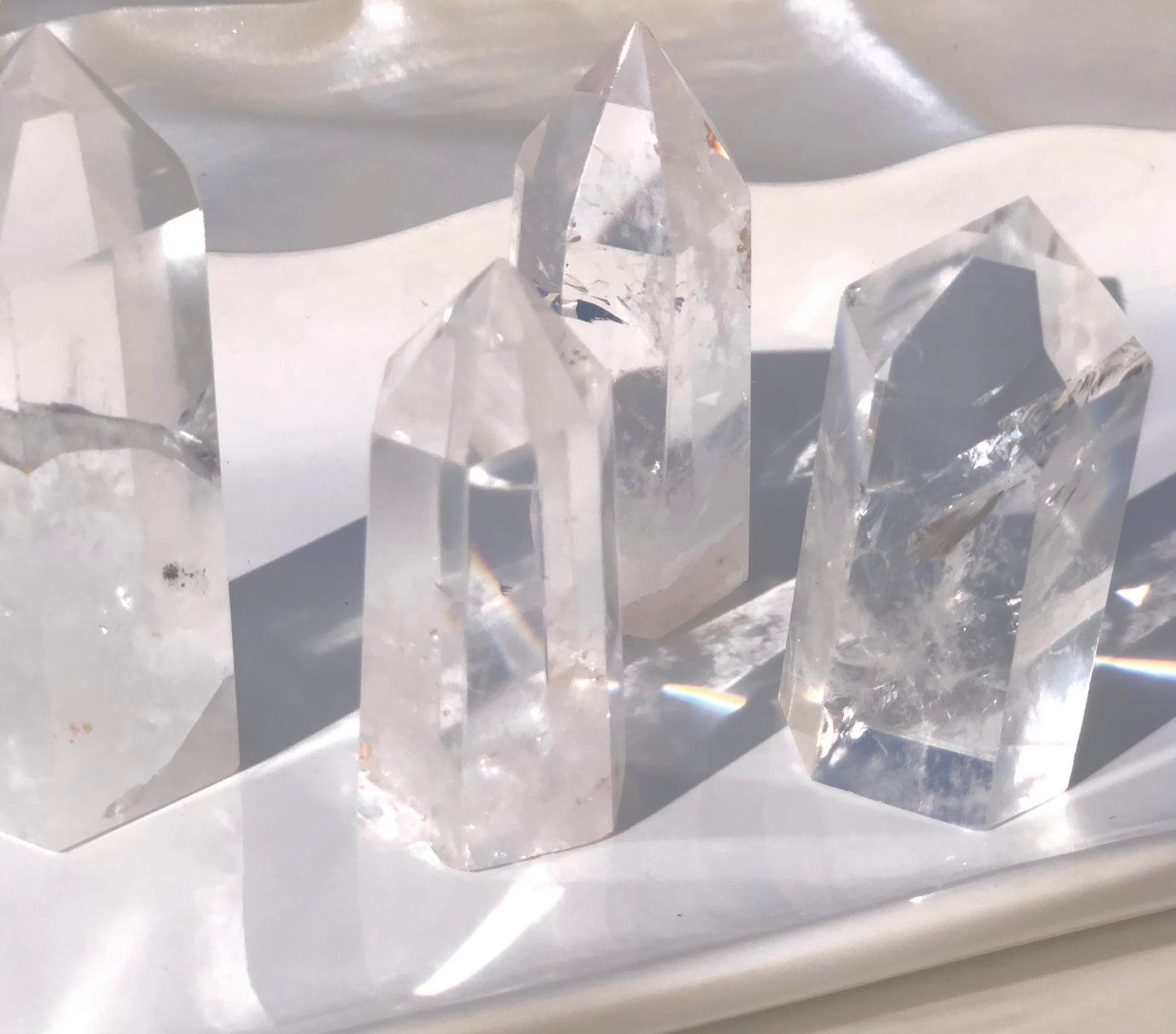 Polished Clear Quartz Point Crystal