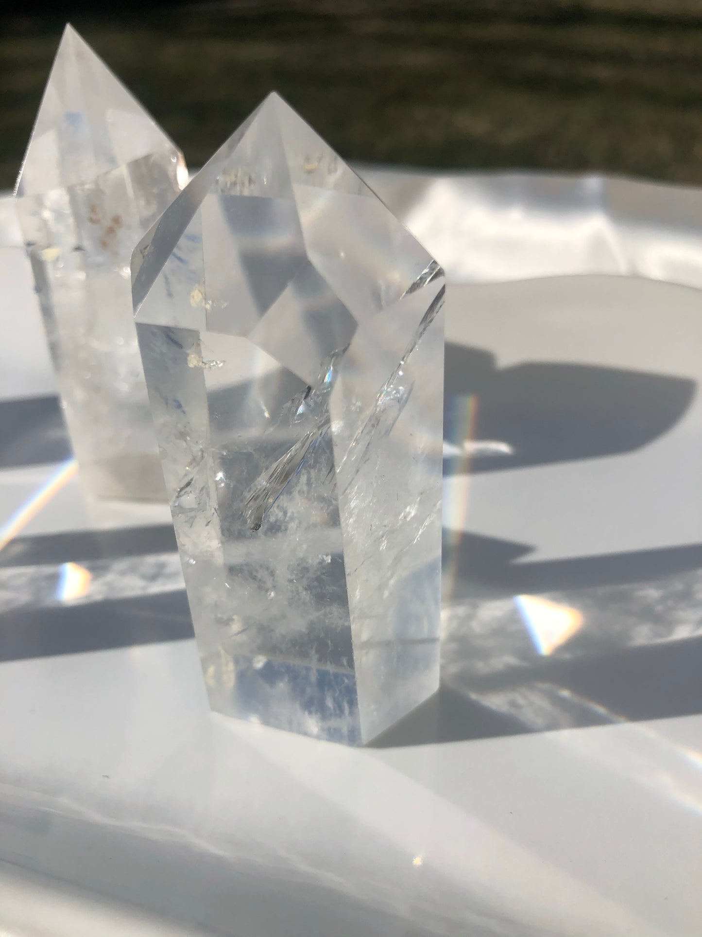 Polished Clear Quartz Point Crystal