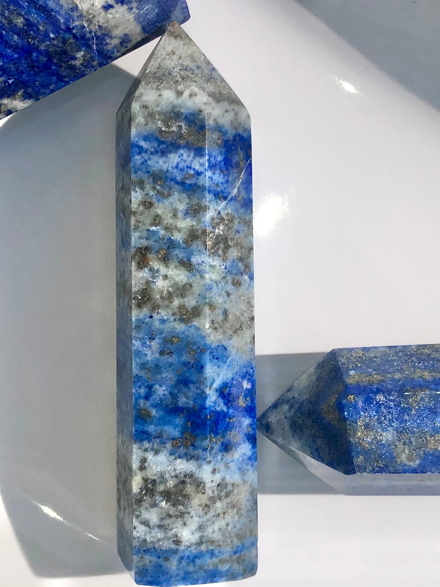 Polished Lapis Lazuli Point Crystal