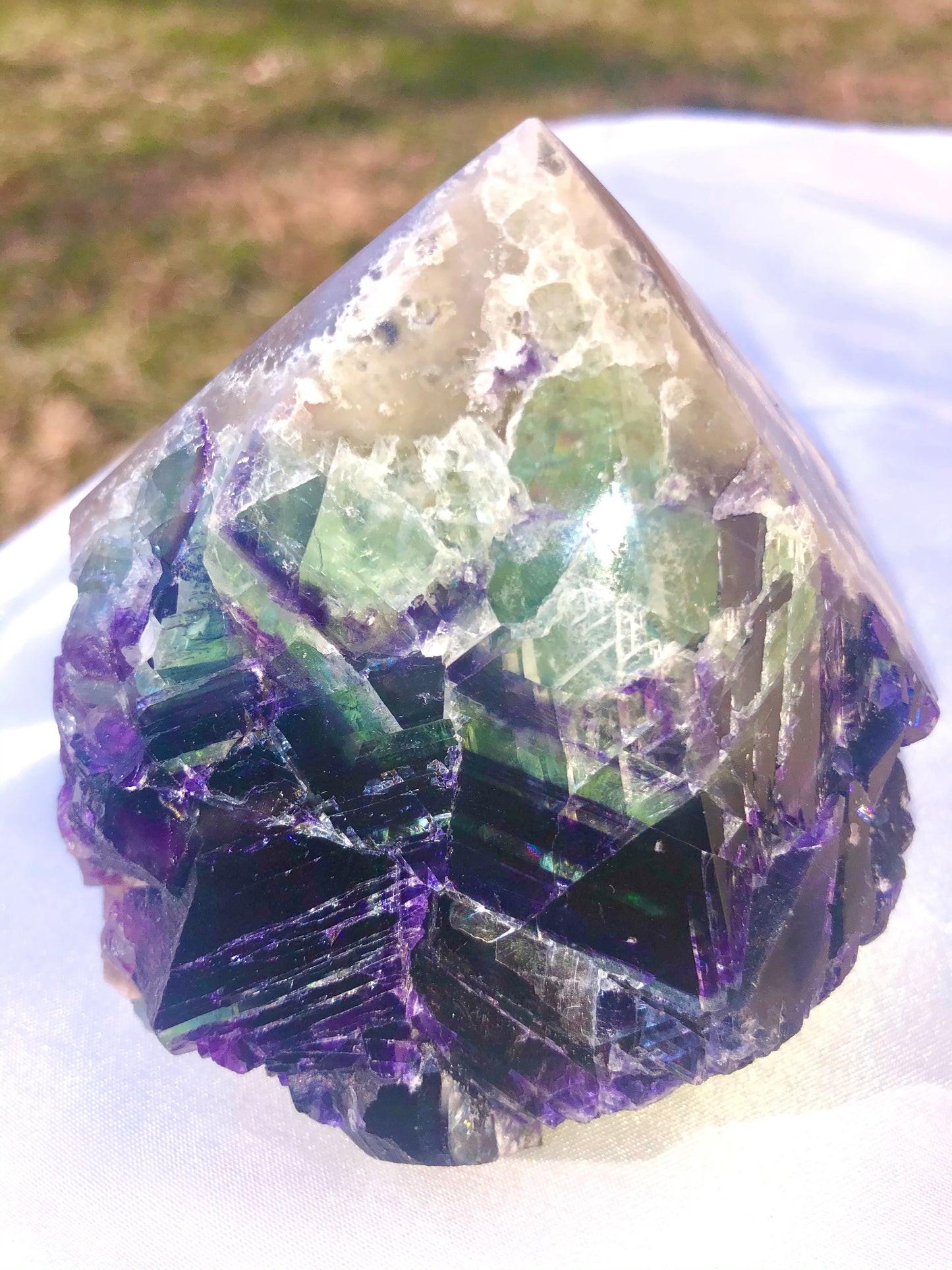 Polished Fluorite Point Crystal