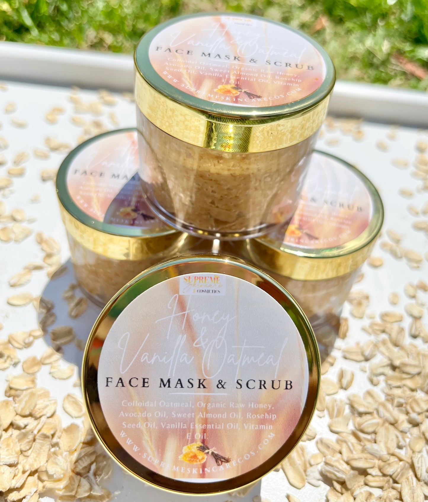Honey & Vanilla Oatmeal Face Mask & Scrub